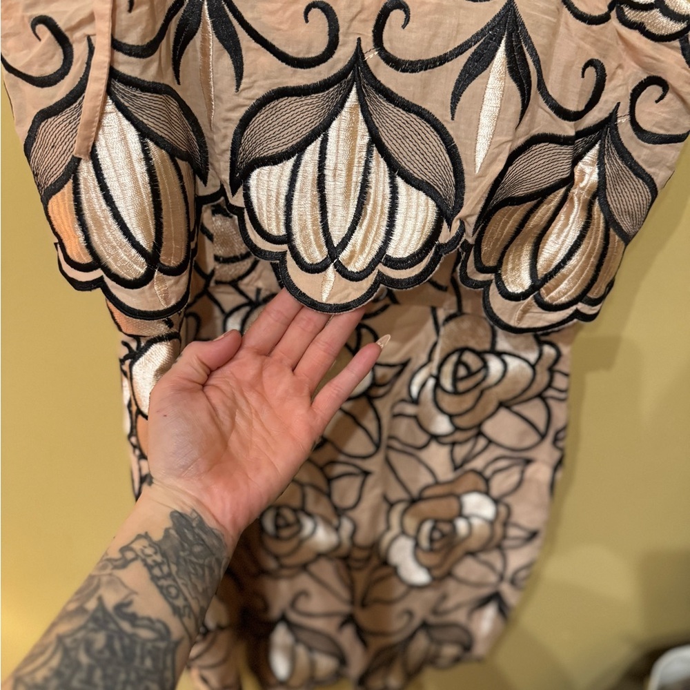 Elegant Floral Embroidered Dress